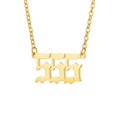 thumbnail image 1 of PAURO Angel Number 555 Necklace for Women Stainless Steel Pendant Choker Chain Numerology Jewelry Gold, 1 of 3