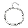 thumbnail image 1 of PAURO Angel Number Bracelets for Men Women Couples Lucky Cuban Link Stainless Steel Simple Personalized Cool Jewelry Silver 111, 1 of 2