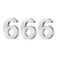 thumbnail image 1 of PAURO Angel Number Necklaces for Women 000 111 222 333 444 555 666 777 888 999 Chain Simple Stainless Steel Dainty Small Pendant Statement Personalized Jewelry Silver Number 666, 1 of 2