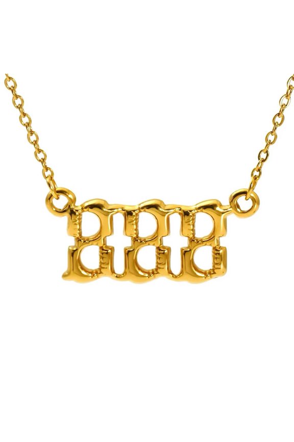 Angel Number Necklaces for Women Bubble Digital Pendant 111 222 333 444 555 666 777 888 999 Chain Gold Plated Stainless Steel Dainty Statement Personalized Jewelry Number 888