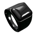 thumbnail image 1 of PAURO Gemstone Rings for Men Stainless Steel Black Simple Square Cool Colorful Personalized Statement Dainty Jewelry Black Size 7, 1 of 5