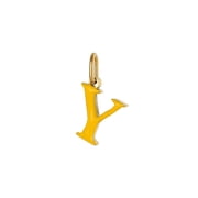 PAURO Initial Necklaces for Women Men Letter C Pendant A-Z Gold Plated Stainless Steel Chain Dainty Alphabet K Cute Statement Personalized Simple Colorful Jewelry Gold Y