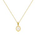 thumbnail image 1 of PAURO Initial Necklaces for Women Oval A-Z Pendant Gold Plated Stainless Steel Chain Dainty Alphabet Letter K Cute Statement Personalized Jewelry Gold I, 1 of 6