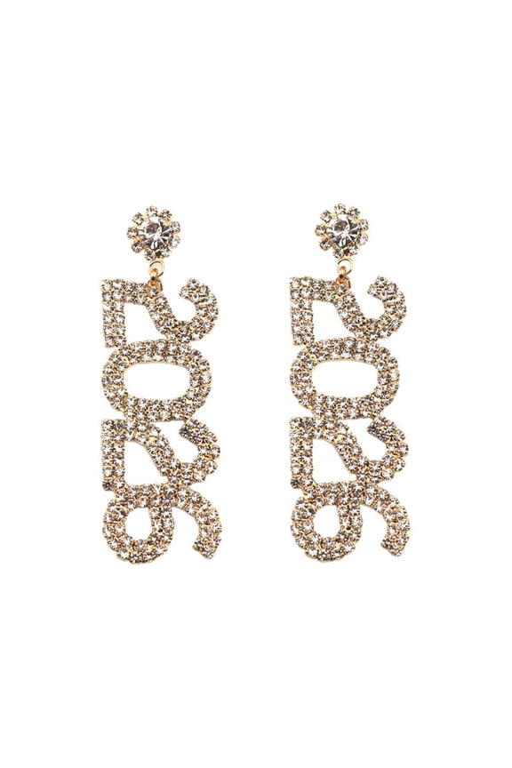 Long New Years Earrings for Women Drop Dangle Number 2026 Sparkly Stainless Steel Dainty Statement Cubic Zirconia Silver Gold Plated Unique Elegant Large Jewelry Gold