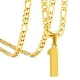thumbnail image 1 of PAURO Men's Necklaces Number Chain Stainless Steel Dainty Pendant Statement Personalized Jewelry Gold Number 1, 1 of 2