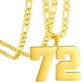thumbnail image 1 of PAURO Men's Necklaces Number Chain Stainless Steel Dainty Pendant Statement Personalized Jewelry Gold Number 72, 1 of 2