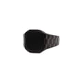 thumbnail image 1 of PAURO Men's Stainless Steel Personalized Retro Square Black Agate Gemstone Punk Ring Black Size 9, 1 of 4