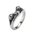 thumbnail image 1 of PAURO Men's Stainless Steel Vintage Personalized Frog Animal Ring for Cocktail Party Silver Size 8, 1 of 4