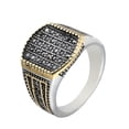 thumbnail image 1 of PAURO Men's Stainless Steel Vintage Square signet CZ ring Pinky Thumb Band Rings for Wedding Promise Silver Gold Size 10, 1 of 5