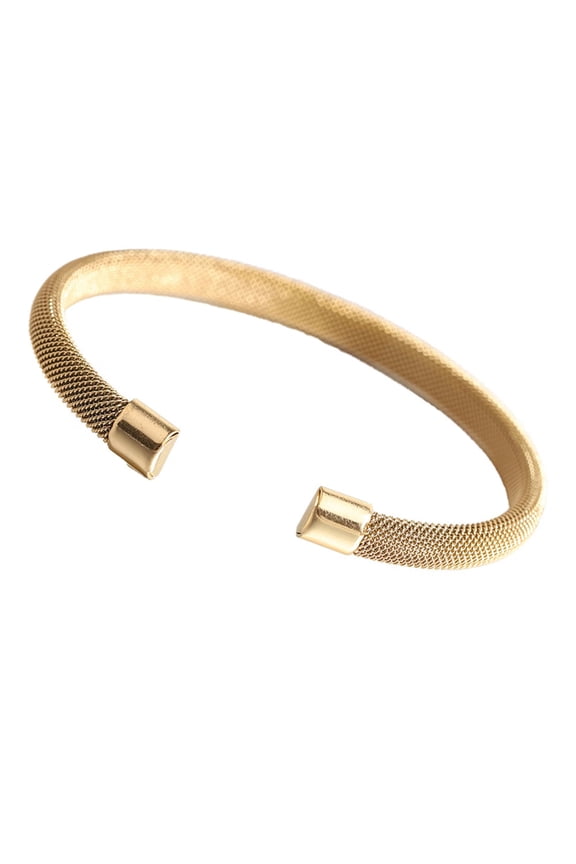 Mesh Bracelets for Men Adjustable Black Silver Gold Plated Stainless Steel Personalized Statement Cool Simple Punk Jewelry Gold