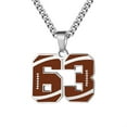thumbnail image 1 of PAURO Necklace for Men Athletes Number Chain Stainless Steel Football Baseball Dainty Pendant Statement Personalized Jewelry Number 63, 1 of 6