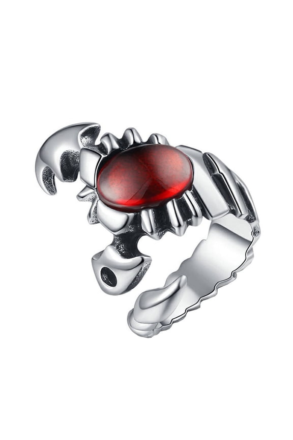 Scorpion Rings for Men Stainless Steel Animal Personalized Hip Hop Cool Open Vintage Statement Jewelry Size 13