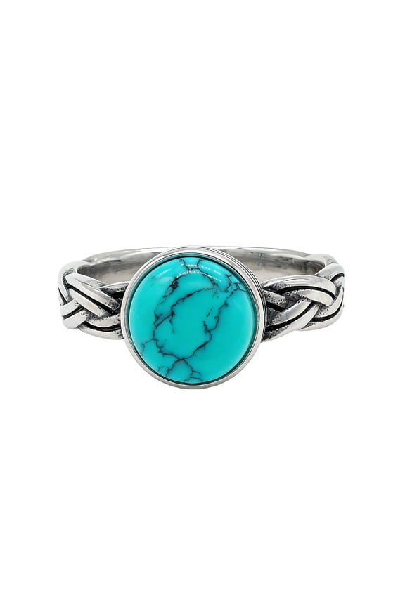Stainless Steel Vintage Engraved Oval Gemstone Rings for Men Trendy Danty Braided Band Meaningful Gift for Husband Boyfriend Green Size 10
