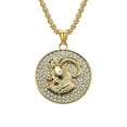 thumbnail image 1 of PAURO Unisex's Stainless Steel Embossed 12 Constellation Horoscope Zodiac Pendant Necklace Gold Aries, 1 of 4