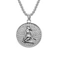 thumbnail image 1 of PAURO Unisex's Stainless Steel Embossed 12 Constellation Horoscope Zodiac Pendant Necklace Silver Virgo, 1 of 3