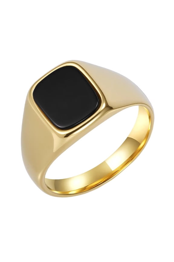 Unisex's Stainless Steel Simple Classic Elegant Novel Trend Personalized Ring Gold Silver Size 8