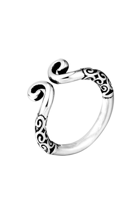 Vintage Men's Stainless Steel Sun Wukong Monkey King Punk Open Thumb Ring Silver Size 10