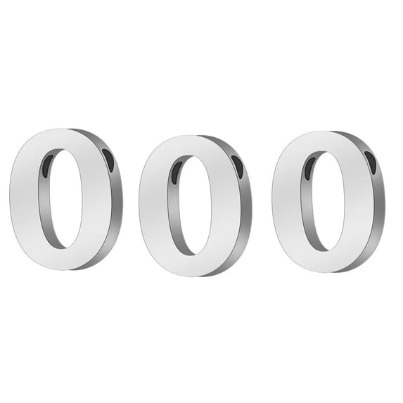 PAURO Women's Men's Dainty Chunky Angel Number 000 Necklace Stainless Steel Number Charm Pendant with Chain, Silver