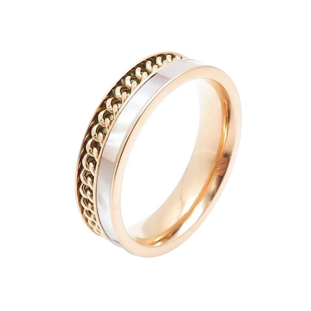 Synthic Chain PAURO Women's Stainless Steel Minimalist Chain Design with Synthetic ...