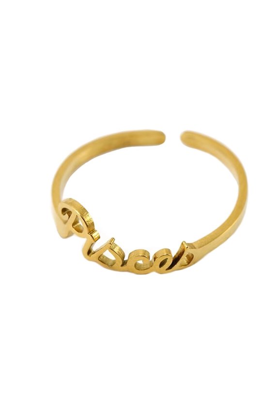 Women's Stainless Steel Zodiac 12 Constellation Stackable Ring for Women Jewelry Accessories Pisces
