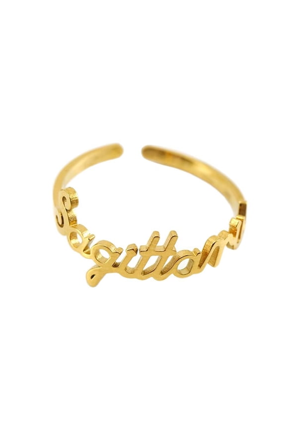 Women's Stainless Steel Zodiac 12 Constellation Stackable Ring for Women Jewelry Accessories Sagittarius