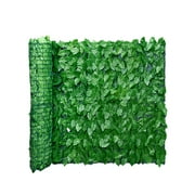 PAVEOS Artificial Leaf Shade Roll Fence Balcony Screen Fence Panel Artificial Plant Decorative Fences for Indoor Green-j