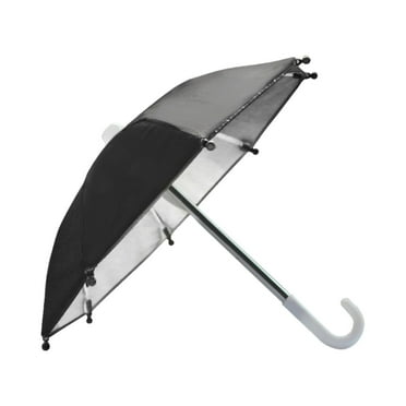 PAVEOS Decorative Umbrellas Clearance Sun Shade Umbrella for Mobile Phone Bicycle Umbrella Portable Black-f