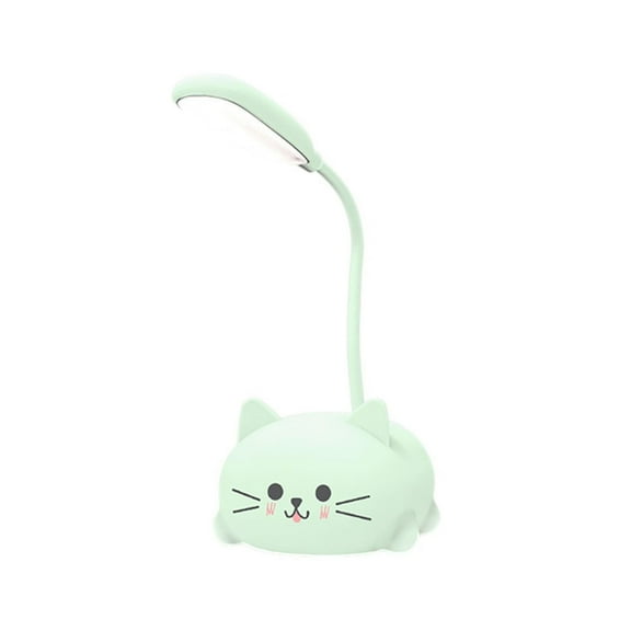 PAVEOS Desk Lamps Clearance Sale Led Desk Lamp for Kids Wireless Charging Student Learning Eye Protection Lamp USB Rechargeable Cartoons Toy Lamp Gift Dormitory Small Desk Lamp Green-w