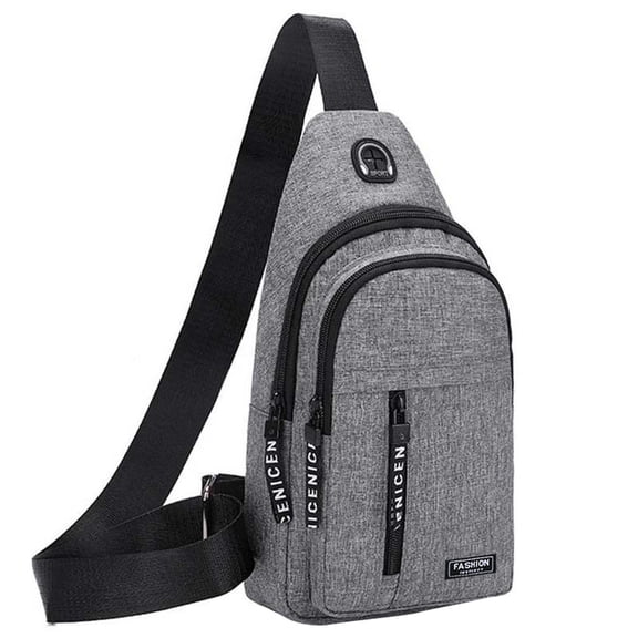 PAVEOS Double Chest Bag on Clearance Strap Bag Crossbody Backpack with Hole with Headphone Hole Strap Backpack Hiking Backpack Multipurpose Crossbody Chest Bag Gray-p