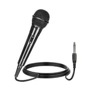 PAVEOS Electric Audio Karaoke Wired Microphone, Chat, Webcast, Home Audio and Video Microphone, Power Amplifier Speaker Live Streaming Sound Card Microphone Househeld Microphone Black-8 One Size