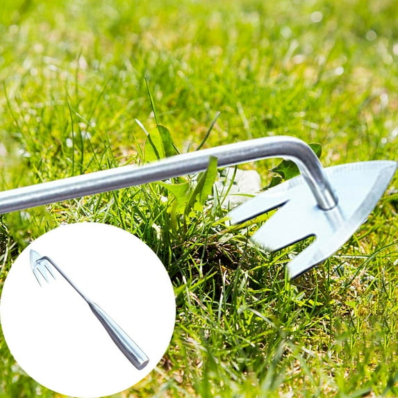 PAVEOS Hand Weeding Tools for Garden, Weeder Remover Stainless Steel Pulling Tools Gardening Hoe Rake Agricultural Tools Small Hoe Loosening Garden Weeding Tool for Yard