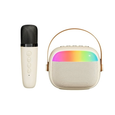 PAVEOS Home Karaoke Machine Portable Bluetooth 5.3 Speaker System with 1-2 Wireless Microphones Home Family Singing for Kid Bluetooth Audio Receiver Suitable for Home Use White