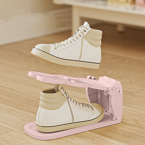 PAVEOS Shoe Slot Organizer, Shoe Rack Economical Plastic Combination Multi-layer Storage Rack Small Shoe Cabinet for Household Dormitories