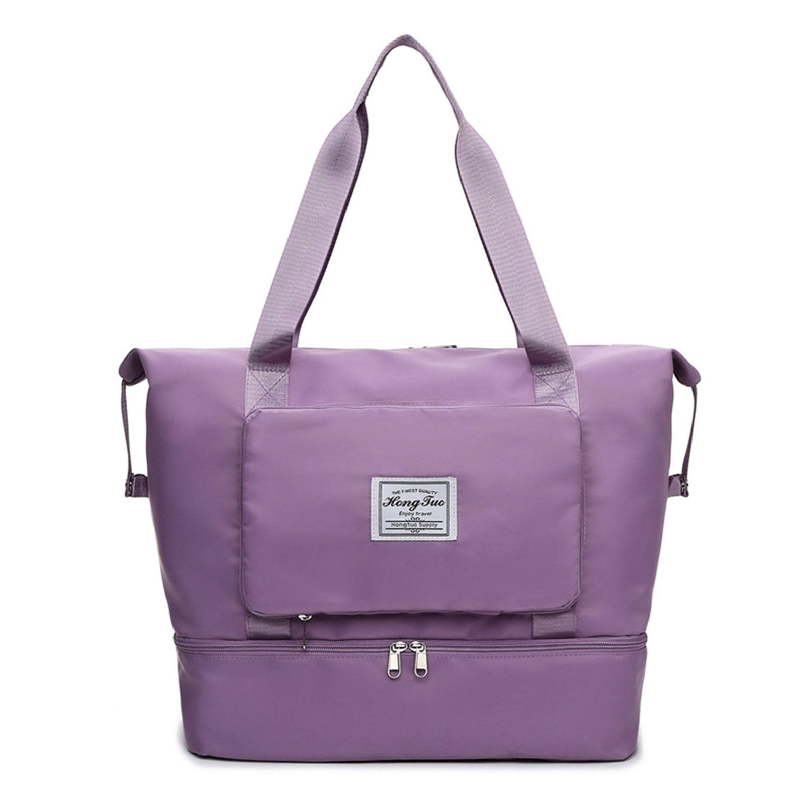 PAVEOS Small Gym Bag Gym Bag with Separate Shoe Compartment, Sports and Weekend Travel Bag, Men and Women's Large Capacity Lightweight Overnight Bag Duffle Bag Women Purple