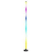 PAVEOS Smart Home Accessories RGB LED Floor Lamp, 1.2m Corner Floor Lamp, 1.6 Billion DIY Color and Music Synchronized Smart Modern Floor Lamp, Ambient Color-changing Floor Lamp Multi-color-W