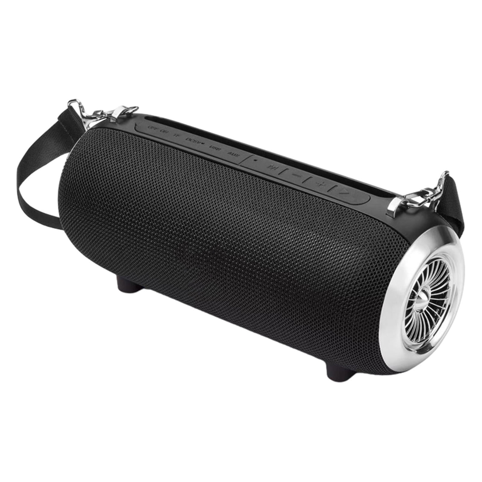 PAVEOS Speaker Bluetooth Speaker, Large Volume, Outdoor Portable Strap Fabric, High-power Audio and Radio Alls-in-one Machine Bluetooth Speaker for Tv Suitable for Outdoor Use Black