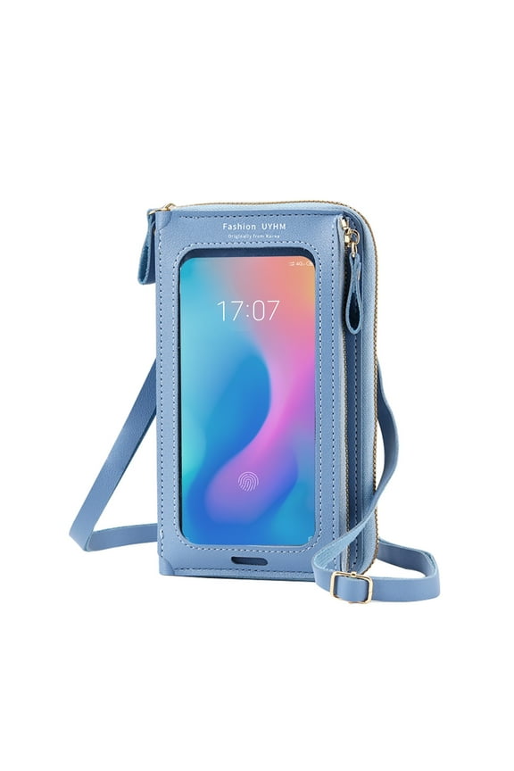 Toughing Screen Cell Phone Bag in Clearance Barrier Touchscreen Phone Bag Small Crossbody Shoulder Handbag Women's Crossbody Coin Purse Phone Bag Blue-p