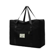 PAVEOS Travel Bags Foldable Travel Duffel Bag Tote Luggage Sport Duffle Week-ender Overnight for Women and Girls Travel Bags for Women Black