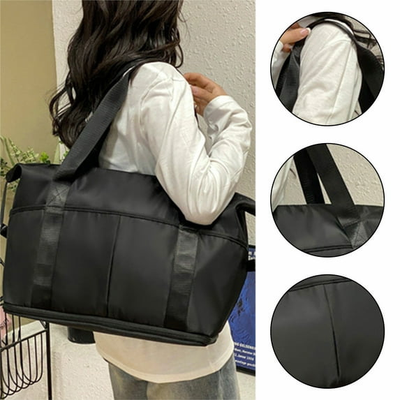 PAVEOS Travel Shoulder Bags Expandable Gym Bags, Expandable Gym Bags, Duffle Bags for Sports and Weekend Travel, Large Capacity Lightweight Overnight Bags for Men and Women