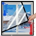 thumbnail image 1 of PAVEOS Window Insulation Kit, 39.37"x47.24" Transparent Film with Hook & Loop Adjustable Opening and Closing Window Cover Thermal Insulation Cover for Winterizing, 1 of 7