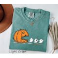 thumbnail image 1 of PAVIG Pumpkin Chasing Ghosts Halloween Shirt, Retro Arcade Garment-Dyed Tee, 1 of 8