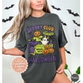 thumbnail image 1 of PAVIG Spooky Club Halloween Shirt, Ghost Pumpkin Witch Garment-Dyed Tee, 1 of 8