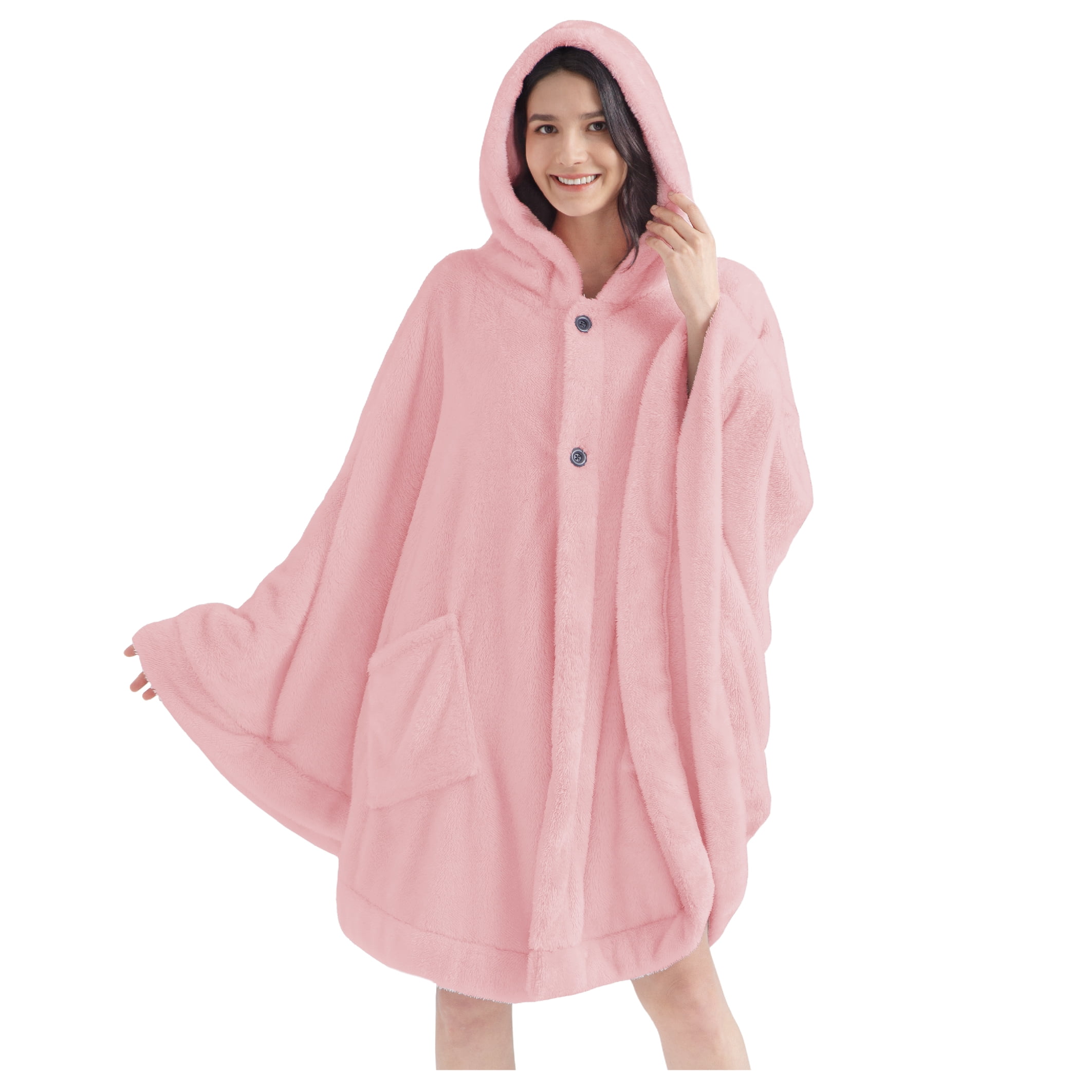 PAVILIA Angel Wrap Hooded Blanket Poncho, Wearable Blanket Throw Wrap  Poncho for Women Adult, Cozy Fluffy Sherpa Fleece Shawl Cape with Hood  pockets, Warm Gift for Mom Wife, Lavender Purple - Walmart.com