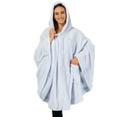thumbnail image 1 of PAVILIA Angel Wrap Hooded Blanket Poncho, Wearable Blanket Throw Wrap Poncho for Women Adult, Cozy Fluffy Sherpa Fleece Shawl Cape with Hood pockets, Warm Gift for Mom Wife, Light Blue, 1 of 10
