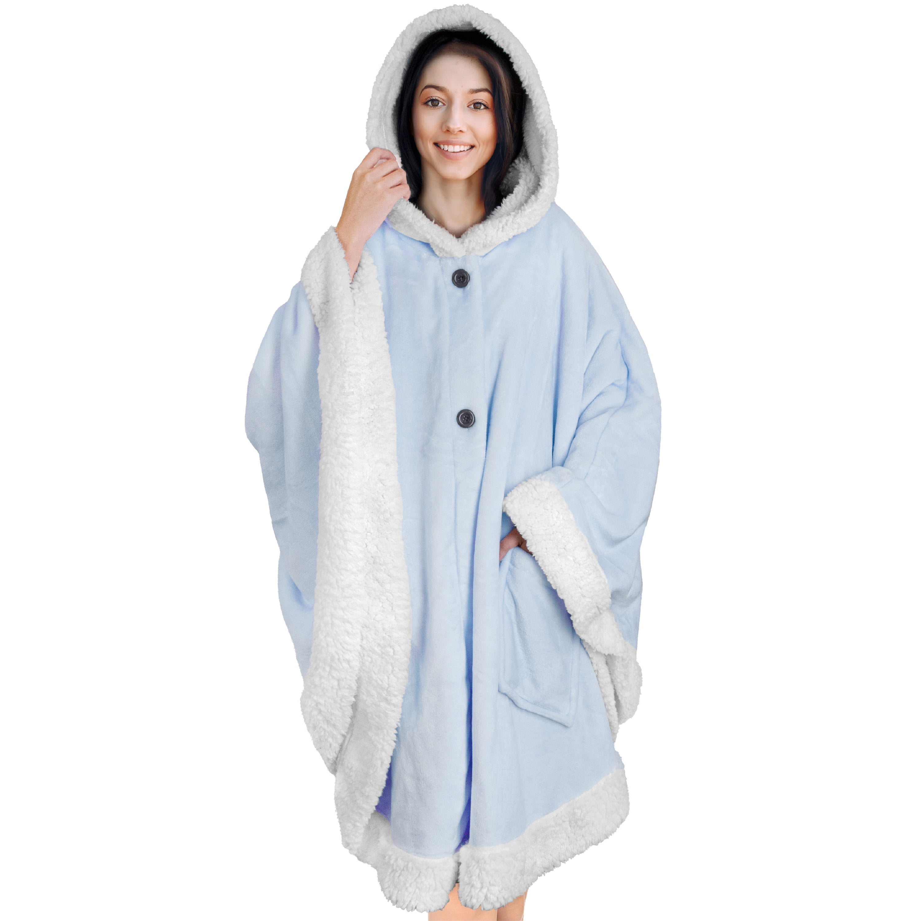  LOERSS Wearable Blanket,Poncho Blanket Wrap with Soft