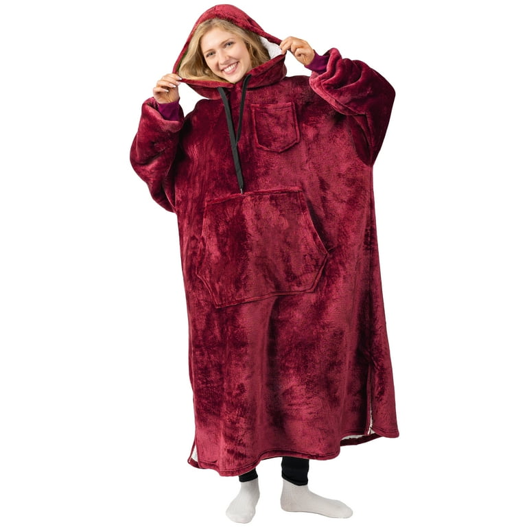 Red Sweatshirt Blanket Walmart PAVILIA Blanket Hoodie For