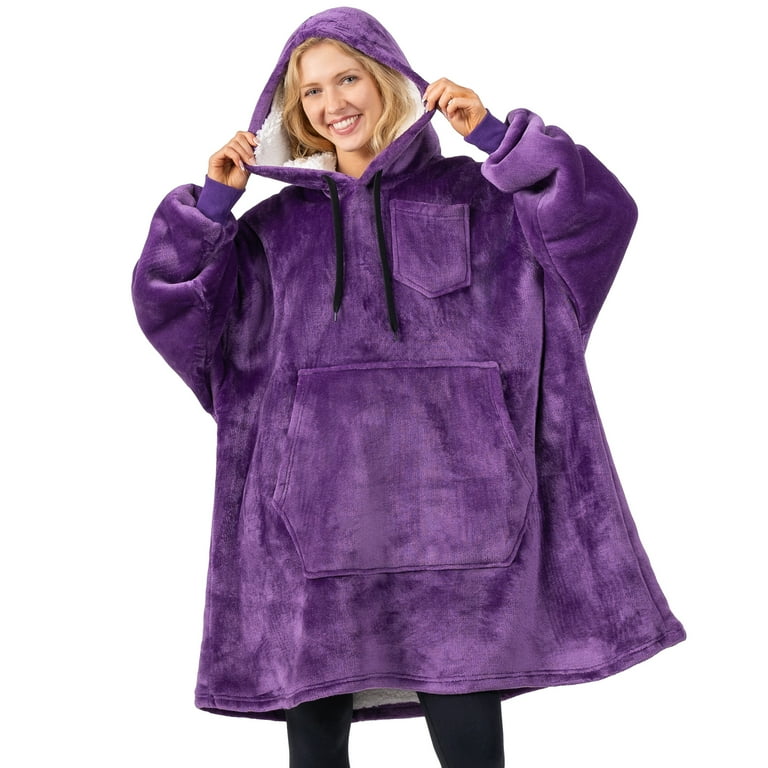 Purple hoodie blanket sale