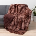 thumbnail image 1 of PAVILIA Brown Fluffy Throw Blanket for Couch, Fuzzy Blanket for Women Men, Furry Plush Warm Blanket Bed Sofa, Super Soft Thick Faux Fur Sherpa Blanket Throw, Tie-Dye, 50x60, 1 of 9