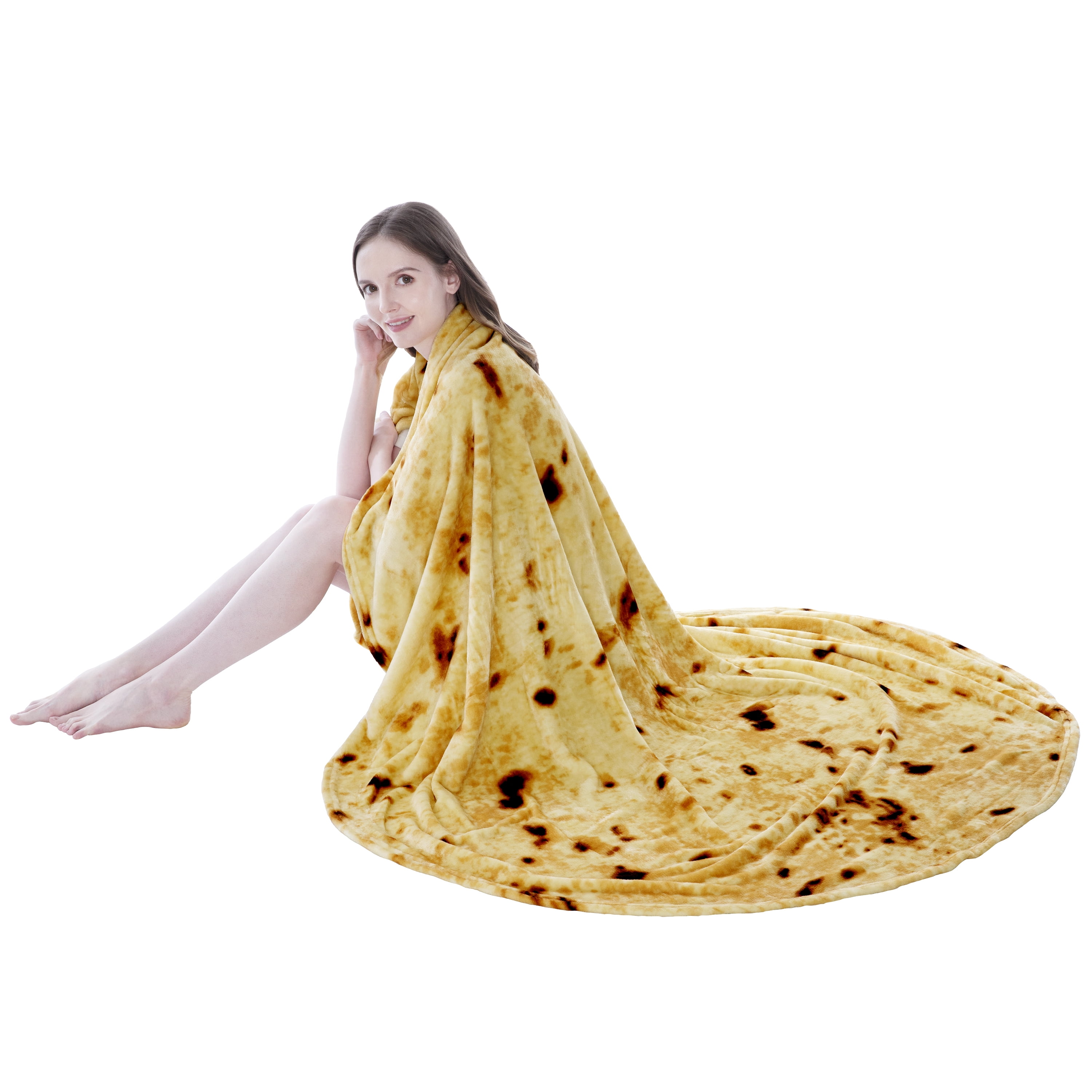 PAVILIA Burritos Tortilla Blanket, Double Sided Realistic Burrito Taco