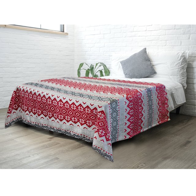 PAVILIA Christmas Throw Blanket Holiday Christmas Red Fleece Blanket